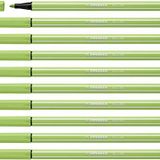 Premium keçeli kalem - Stabilo Pen 68 - 10'lu paket - fıstık