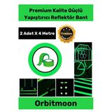 Premium Kendinden Yapışkanlı Fosforlu Karanlıkta Işık Veren Yeşil Şerit 4 Metre Reflektör Bant