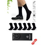 Premium Klasik Uzun Boy Siyah Renk Kışlık Erkek Bambu Soket Çorap - 41-45 - 20127