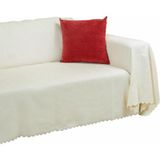 Premium Koltuk Örtüsü 175X300 Large Gramajlı Jakarlı Şönil Ekru | Kanepe Örtüsü | Kaymaz - 0,6 x 19 x 29 cm - Çok Renkli