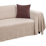 Premium Koltuk Örtüsü 175X350 Xlarge Gramajlı Jakarlı Şönil Camel | Kanepe Örtüsü | Kaymaz - 0,6 x 19 x 29 cm - Çok Renkli