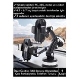 Premium Kompakt 4.7-6.7 İnç 360 Derece Dönebilen Ayarlanabilir 3 Kademeli Çok Amaçlı Telefon Tutucu