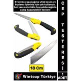 Premium Kompakt Çakı Tipi Katlanır Kamp Piknik Tamirat Kesme Çelik Cep Boy Budama Testeresi 18 cm