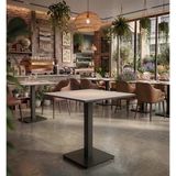 Premium Kompakt Laminat Kare - Cafe Restoran Ev Yemek Masası 60X60 Cm Beyaz Tablalı