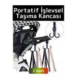 Premium Kompakt Poşet Taşıma Bisiklet Bebek Arabası Askısı Çok İşlevli Portatif Taşıma Kancası 2 Adt