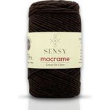 Premium Koton Pamuk Makrome İpi 2mm Cotton Zincir Makrome Çanta İpi Supla İpi Koton İp - Acı Kahve