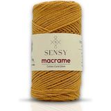 Premium Koton Pamuk Makrome Ipi 2mm Cotton Zincir Makrome Çanta Ipi Supla Ipi Koton Ip - Hardal