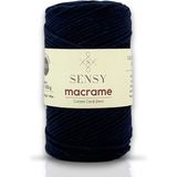 Premium Koton Pamuk Makrome İpi 2mm Cotton Zincir Makrome Çanta İpi Supla İpi Koton İp - Lacivert
