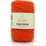 Premium Koton Pamuk Makrome İpi 2mm Cotton Zincir Makrome Çanta İpi Supla İpi Koton İp - Turuncu