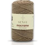 Premium Koton Pamuk Makrome İpi 2mm Cotton Zincir Makrome Çanta İpi Supla İpi Koton İp - Vizon