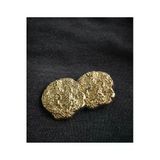 Premium Krater Taşı Görünümlü Metal Gold Düğme - 2 Adet 45Mm 72 Boy(Extra Buyuk)