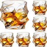 Premium Kristal Viski Bardakları 6'lı Set, Büyük Kurşunsuz Kristal Cam, Tadım Bardakları Scotch Bardakları, Eski Moda Cam, İrlanda Viskisi, Burbon, Tekila İçmek için Bardaklar (Buzdağı, 10 oz)