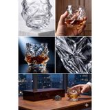 Premium Kristal Viski Kadehi - El Işçiliği Özel Seri - Lüks Hediyelik Iskoç Tasarım Bourbon ve Viski Bardağı - Şeffaf