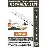 Premium Kullanıma Hazır Şık Taşıma Çantası Hediyeli Balıkçı Hobi Tam Takım Usta Lrf Olta Seti 240 cm