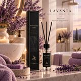 Premium Lavanta Oda Kokusu Bambu Çubuklu | Beyaz Şişe 100 ml |