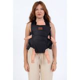 Premium Lüks Bel Destekli Bebek Kanguru - Ergonomi, Kolay Kullanım ve Modern Tasarım - Siyah