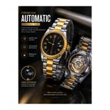 Premium Lüks Otomatik Erkek Kol Saati | Seri | Siyah Gold Tasarım
