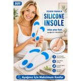 PREMİUM LÜX JEL Hafızalı Visko Ortopedik Tabanlık, Memory Foam Teknoloji, İç Ayakkabı tabanı, Topuk dikeni, Rahat, Koşu tabanlığı, Konfor, Darbe emici,1 Çift