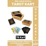 Premium Manevi Ruhsal Rehberlik Kader 78 Kartlı Ahşap Kutulu Yorumlama Kitapçıklı Tarot Kartları - Çok Renkli