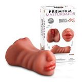Premium Masturbator Daria - Realistik Dokulu Oral Anal Vajinal 3 in 1 Titreşimli Suni Vajina