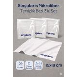 Premium Mikrofiber Gözlük ve Ekran Temizleme Bezi - Hassas Yüzeyler İçin Çizmez - Beyaz