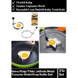 Premium Model YanmazYıldız Daire Kalp Şekil Kahvaltı Sunum Yumurta Omlet Krep Yapımı