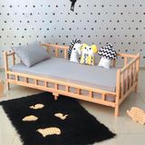 Premium Montessori Yatak Doğal Çam Çocuk Ahşap Karyola 120X200