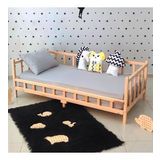 Premium Montessori Yatak Doğal Çam Çocuk Ahşap Karyola 90X190