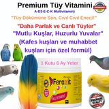 Premium Muhabbet Kuşu Vitamini - A D3 E C K Multivitamin Tüy Bakım Ve Enerji Tozu 250Gr