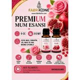 Premium Mum Esansı 5 Cc 2'Li Set - Gül, Nar - Soya Wax, Parafin, Jel Wax Ve Bal Mumu Uyumlu Bkfab2glnr5