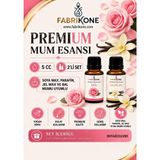 Premium Mum Esansı 5 Cc 2'Li Set - Gül, Vanilya - Soya Wax, Parafin, Jel Wax Ve Bal Mumu Uyumlu Bkfab2glvn5