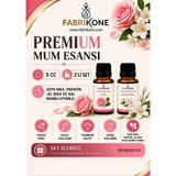 Premium Mum Esansı 5 Cc 2'Li Set - Gül, Yasemin - Soya Wax, Parafin, Jel Wax Ve Bal Mumu Uyumlu Bkfab2glys5