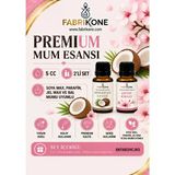 Premium Mum Esansı 5 Cc 2'Li Set - Hindistan Cevizi, Japon Kirazı - Soya Wax, Parafin, Jel Wax Ve Bal Mumu Uyumlu Bkfab2hcjk5