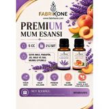 Premium Mum Esansı 5 Cc 2'Li Set - Lavanta, Şeftali - Soya Wax, Parafin, Jel Wax Ve Bal Mumu Uyumlu Bkfab2lvsf5
