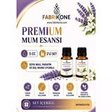 Premium Mum Esansı 5 Cc 2'Li Set - Lavanta, Yasemin - Soya Wax, Parafin, Jel Wax Ve Bal Mumu Uyumlu Bkfab2lvys5