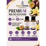 Premium Mum Esansı 5 Cc 2'Li Set - Passion Fruit, Vanilya - Soya Wax, Parafin, Jel Wax Ve Bal Mumu Uyumlu Bkfab2pfvn5