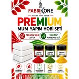 Premium Mum Yapım Hobi Seti - Parafin Wax 250 Gr - 3'Lü Toz Mum Boyası Seti - Kırmızı, Yeşil, Sarı Bkfabpw2503kysr