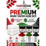 Premium Mum Yapım Hobi Seti - Parafin Wax 250 Gr - 3'Lü Toz Mum Boyası Seti - Kırmızı, Yeşil, Siyah Bkfabpw2503kys