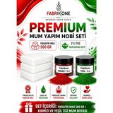 Premium Mum Yapım Hobi Seti - Parafin Wax 500 Gr - 2'Li Toz Mum Boyası Seti - Kırmızı, Yeşil Bkfabpw5002ky