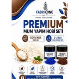 Premium Mum Yapım Hobi Seti - Soya Wax 250 Gr - 2'Li Toz Mum Boyası Seti - Mavi, Kahverengi Bkfabsw2502mkh