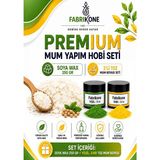 Premium Mum Yapım Hobi Seti - Soya Wax 250 Gr - 2'Li Toz Mum Boyası Seti - Yeşil, Sarı Bkfabsw2502ysr