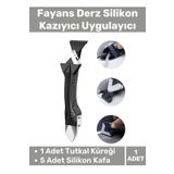 Premium Mutfak Banyo Fayans Derz Silikon Kazıyıcı Sıyırıcı Doğrayıcı Uygulayıcı 3 in 1 Aparat