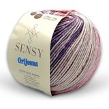 Premium Orijeans Renkli Ebruli Amigurumi Ipliği Punch (Panç) Baby Soft Cotton 50 gr Çok Renkli Jeans Ip Örgü Ipi - Mor Gün Batımı