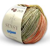 Premium Orijeans Renkli Ebruli Amigurumi Ipliği Punch (Panç) Baby Soft Cotton 50 gr Çok Renkli Jeans Ip Örgü Ipi - Turunç