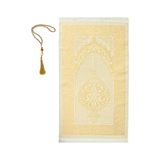 Premium Osmanlı Desen Seccade Ve Vavlı İnci Tesbih Set , Kadınlar Erkekler İçin Gold 120 X 70