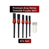 Premium Oto Araç Klima Koltuk Islak Kuru Kullanım Derin Temizlik 5+1 Detaylı Temizlik Fırçası Seti