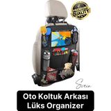 Premium Oto Koltuk Arkası Şeffaf Koruyucu Kılıf Tablet Tutucu Araç Içi Düzenleyici Pratik Organizer
