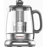 Premium Otomatik Çay Makinesi 1.5l Cam Demlik, 5 Program & Paslanmaz Çelik - Gri