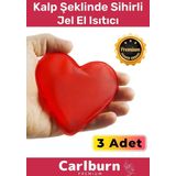 Premium Özel Üretim Kalp Şeklinde El Isıtıcısı Sihirli Jel Isıtıcı Torba Kalpli Cep Sobası 3'lü Set