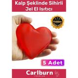 Premium Özel Üretim Kalp Şeklinde El Isıtıcısı Sihirli Jel Isıtıcı Torba Kalpli Cep Sobası 5'li Set